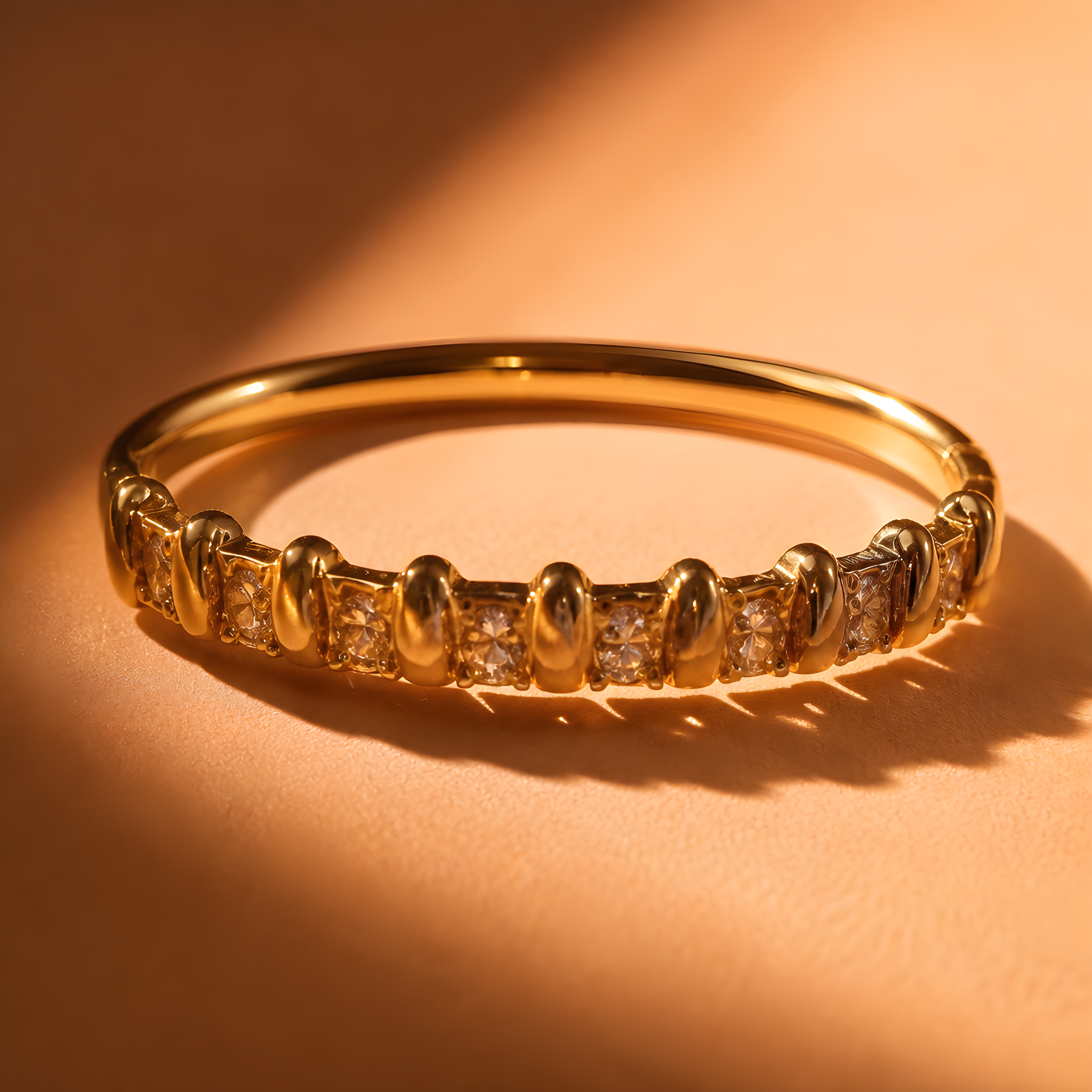 Bracelet Élégance Zircon – Acier inoxydable doré