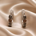 Boucle d'oreille créole mini coeur en strass