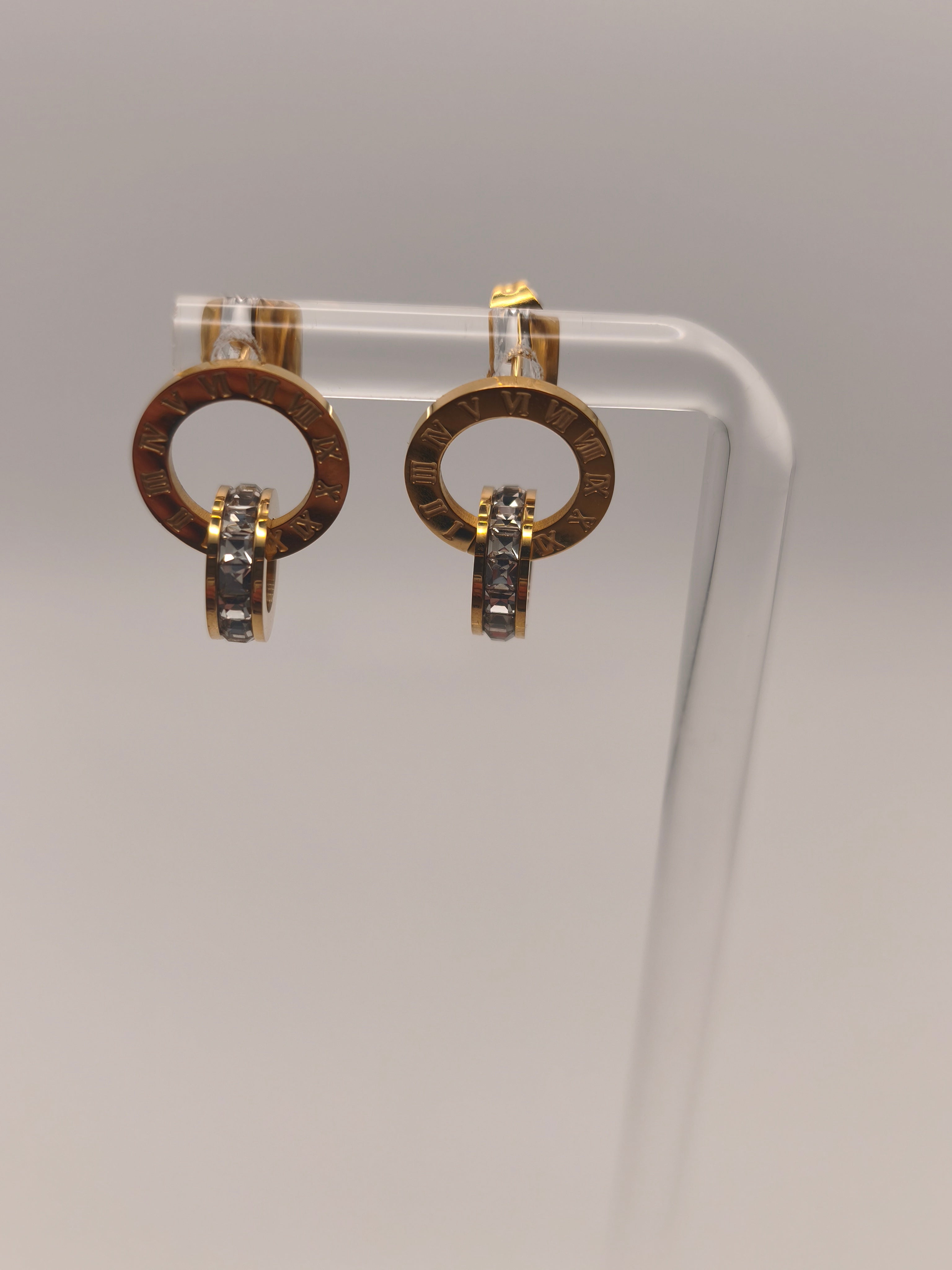 Boucle d'oreille elégance Dorée – Acier inoxydable plaqué or 18K