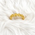 Bague Cœurs Dorés – Acier inoxydable ajustable
