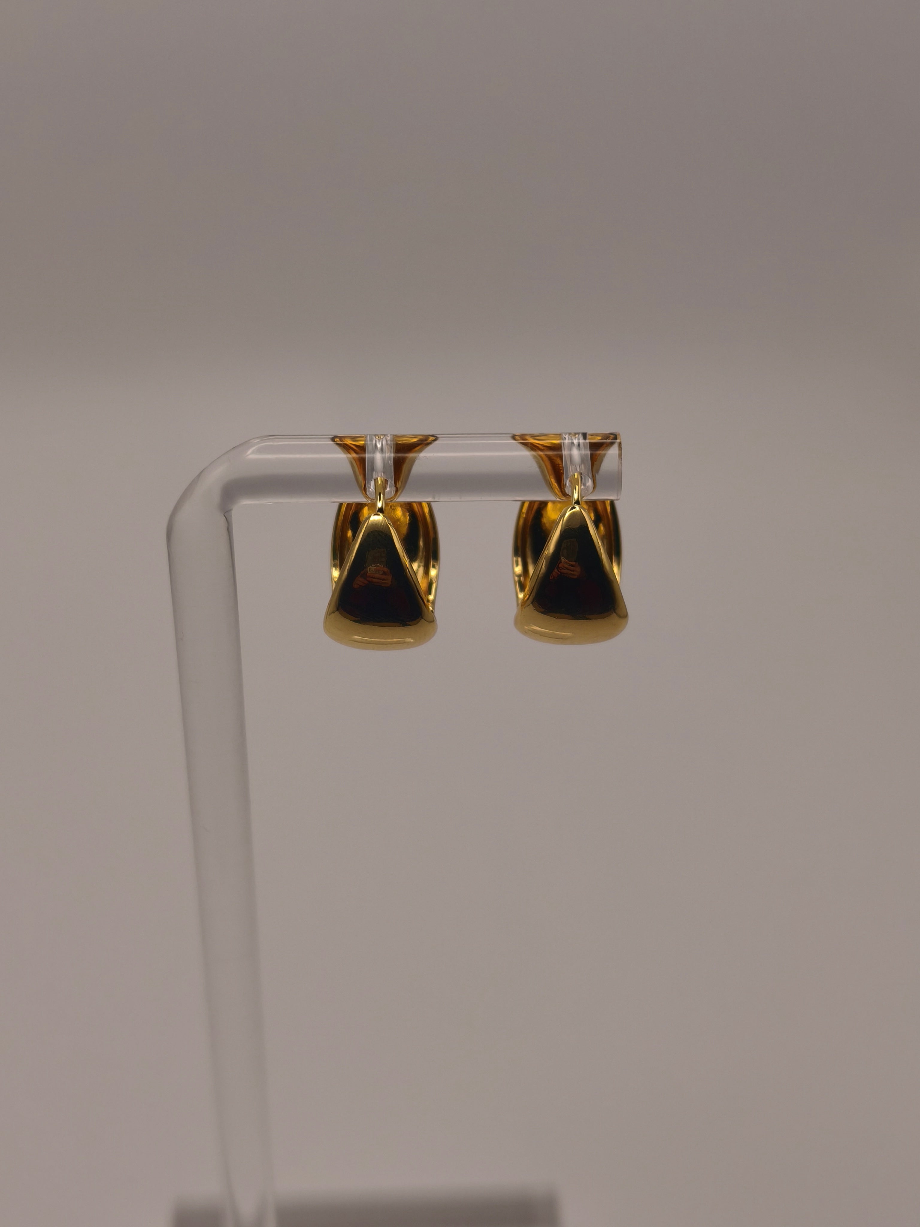 Boucles d'oreilles Goutte Minimaliste – Acier inoxydable doré